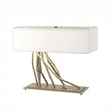 BRINDILLE TABLE LAMP BY HUBBARDTON FORGE, FINISH: SOFT GOLD; SHADE: NATURAL ANNA, | CASA DI LUCE LIGHTING
