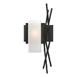 BRINDILLE VERTICAL WALL BY HUBBARDTON FORGE, FINISH: BLACK; POSITION: LEFT, | CASA DI LUCE LIGHTING