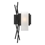 BRINDILLE VERTICAL WALL BY HUBBARDTON FORGE, FINISH: BLACK; POSITION: RIGHT, | CASA DI LUCE LIGHTING