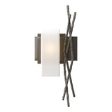 BRINDILLE VERTICAL WALL BY HUBBARDTON FORGE, FINISH: DARK SMOKE; POSITION: LEFT, | CASA DI LUCE LIGHTING