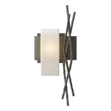 BRINDILLE VERTICAL WALL BY HUBBARDTON FORGE, FINISH: NATURAL IRON; POSITION: LEFT, | CASA DI LUCE LIGHTING