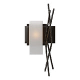 BRINDILLE VERTICAL WALL BY HUBBARDTON FORGE, FINISH: OIL RUBBED BRONZE; POSITION: LEFT, | CASA DI LUCE LIGHTING