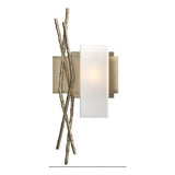 BRINDILLE VERTICAL WALL BY HUBBARDTON FORGE, FINISH: SOFT GOLD; POSITION: RIGHT, | CASA DI LUCE LIGHTING