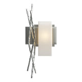 BRINDILLE VERTICAL WALL BY HUBBARDTON FORGE, FINISH: VINTAGE PLATINUM; POSITION: RIGHT, | CASA DI LUCE LIGHTING