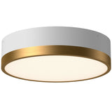 Brisbane Two-Tone Ceiling Light By Alora, Finish: Aged Gold / White, Size: Medium
