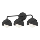 BROOKLYN WALL LIGHT BY HUBBARDTON FORGE, FINISH: BLACK, ACCENT: BLACK, OPAL GLASS, | CASA DI LUCE LIGHTING