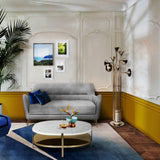 Gold Matte Botti Floor Lamp in Living Room