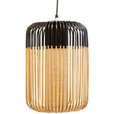 Bamboo Pendant Light By Forestier, Finish: Black, Size: Large, , | Casa Di Luce Lighting