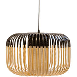 Bamboo Pendant Light By Forestier, Finish: Black, Size: Small, , | Casa Di Luce Lighting