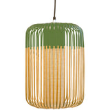 Bamboo Pendant Light By Forestier, Finish: Green, Size: Large, , | Casa Di Luce Lighting