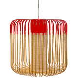 Bamboo Pendant Light By Forestier, Finish: Red, Size: Medium, , | Casa Di Luce Lighting