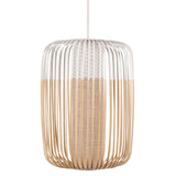 Bamboo Pendant Light By Forestier, Finish: White, Size: Large, , | Casa Di Luce Lighting