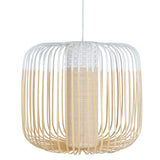 Bamboo Pendant Light By Forestier, Finish: White, Size: Medium, , | Casa Di Luce Lighting