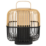 Bamboo Square Table Lamp By Forestier, Size: Medium, Finish: Black, , | Casa Di Luce Lighting