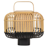 Bamboo Square Table Lamp By Forestier, Size: Small, Finish: Black, , | Casa Di Luce Lighting