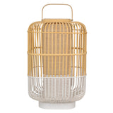 Bamboo Square Table Lamp By Forestier, Size: Large, Finish: White, , | Casa Di Luce Lighting