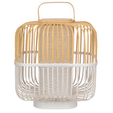 Bamboo Square Table Lamp By Forestier, Size: Medium, Finish: White, , | Casa Di Luce Lighting