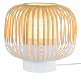 Bamboo Table Lamp By Forestier, Finish: White, Size: Small, , | Casa Di Luce Lighting