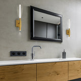 Benicio Vanity Light By Eurofase - One Light Gold Alongside Mirror