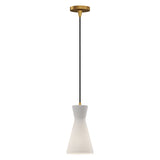 Betty Pendant by Alora Mood - Tall, Aged Gold/Opal Glass