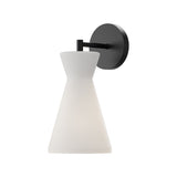 Betty Wall Light by Alora Mood - Matte Black/Opal Glass