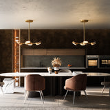 Blanco Chandelier By Alora, Finish: Vintage Brass