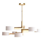 Brahma 1733/6+3 Chandelier by Pedret, Finish: Satin Brass, Satin Nickel, , | Casa Di Luce Lighting