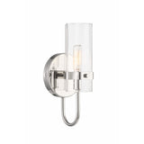 Brook Vanity Light By Eurofase - One Light Nickel Side View