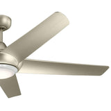 Kapono Outdoor Ceiling Fan - Brushed Nickel Wings