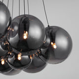 Burst 12 Light Chandelier By ET2 Black1 Detailed View