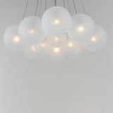 Burst 12 Light Chandelier By ET2 Satin Nickel Finish2