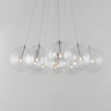 Burst 12 Light Chandelier By ET2 Satin Nickel Finsih