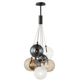 Burst 9 Light Chandelier By ET2 Black BK