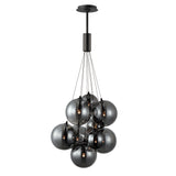 Burst 9 Light Chandelier By ET2 Black
