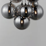 Burst 9 Light Chandelier By ET2 Black Detailed veiw