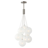 Burst 9 Light Chandelier By ET2 SatinNickel SN
