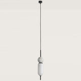 Matt Black-White Marble Anet Pendant Light by Aromas Del Campo