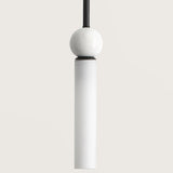 Matt Black-White Marble Delie Pendant Light by Aromas Del Campo