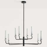 Matt Black-White Marble Delie Chandelier by Aromas Del Campo