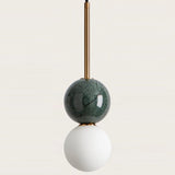 Aged Gold-Green Marble Dalt Pendant Light by Aromas Del Campo