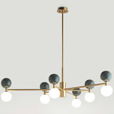 Aged Gold-Green Marble Dalt Chandelier by Aromas Del Campo