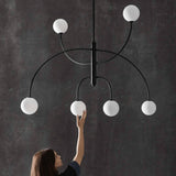 Matt Black Sonn Chandelier by Aromas Del Campo
