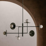 Matt Black Miro Chandelier by Aromas Del Campo