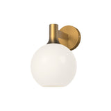 Castilla Vanity Light By Alora - Aged Gold Color Opal Matte Glass