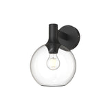 Castilla Vanity Light By Alora - Matte Black Color Clear Glass