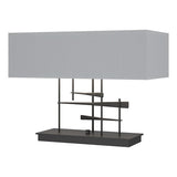 CAVALETTI TABLE LAMP BY HUBBARDTON FORGE, FINISH: BLACK; SHADE: MEDIUM GREY, | CASA DI LUCE LIGHTING