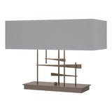CAVALETTI TABLE LAMP BY HUBBARDTON FORGE, FINISH: BRONZE; SHADE: MEDIUM GREY, | CASA DI LUCE LIGHTING