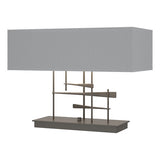 CAVALETTI TABLE LAMP BY HUBBARDTON FORGE, FINISH: DARK SMOKE; SHADE: MEDIUM GREY, | CASA DI LUCE LIGHTING