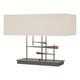 CAVALETTI TABLE LAMP BY HUBBARDTON FORGE, FINISH: NATURAL IRON; SHADE: FLAX, | CASA DI LUCE LIGHTING