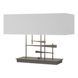 CAVALETTI TABLE LAMP BY HUBBARDTON FORGE, FINISH: NATURAL IRON; SHADE: LIGHT GREY, | CASA DI LUCE LIGHTING